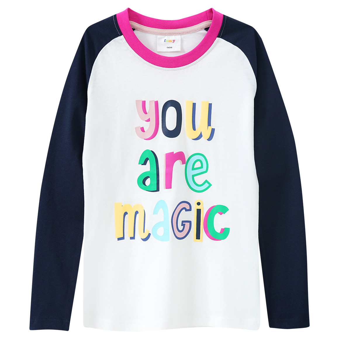 Mädchen Langarmshirt mit Message-Print von Yigga