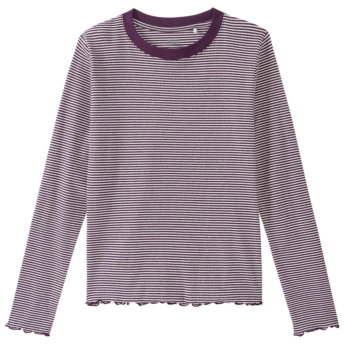 Mädchen Langarmshirt mit Rippstruktur Mädchen Langarmshirt mit Rippstruktur von Yigga