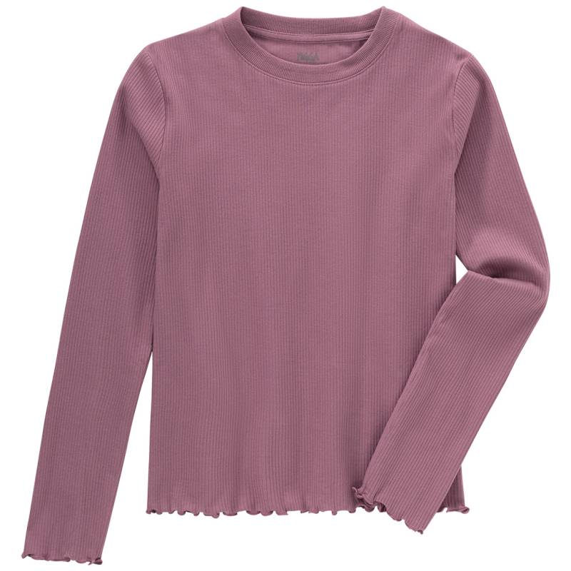 Mädchen Langarmshirt mit Rippstruktur von Yigga