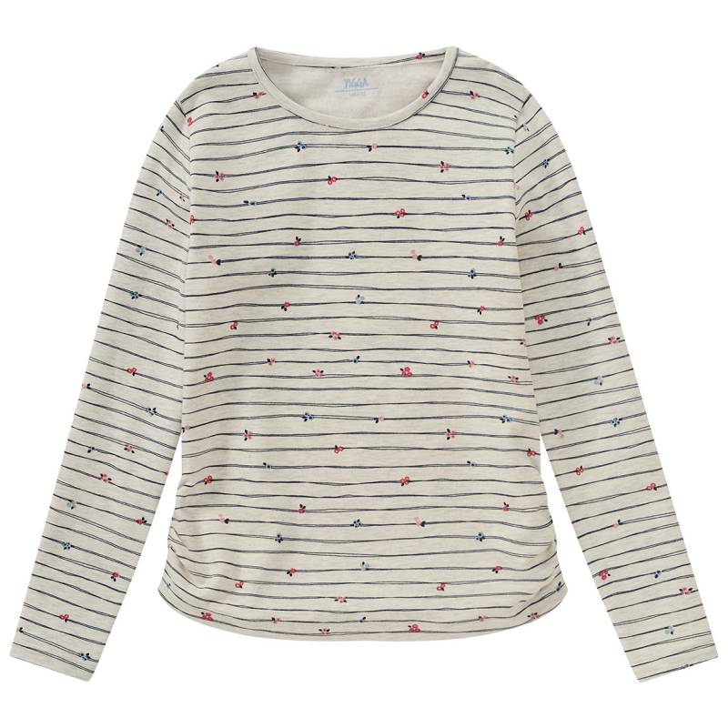 Mädchen Langarmshirt mit Streifen von Yigga