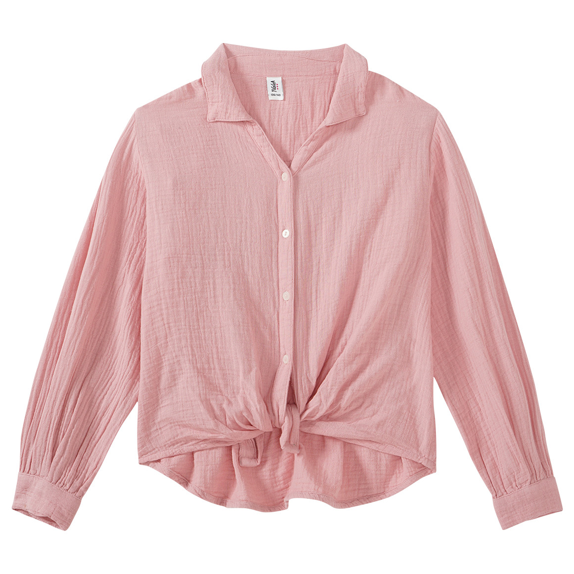 Mädchen Musselin-Bluse mit Knotendetail Mädchen Musselin-Bluse mit Knotendetail von Yigga