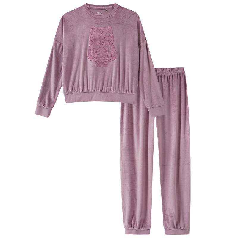 Mädchen Nicki-Schlafanzug mit Eulen-Motiv von Yigga