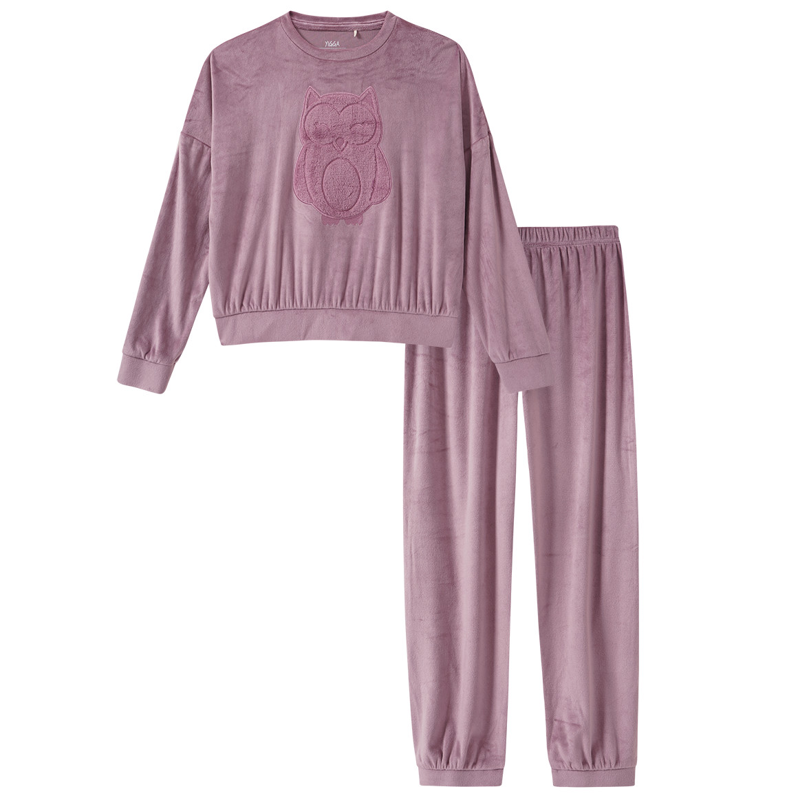 Mädchen Nicki-Schlafanzug mit Eulen-Motiv von Yigga