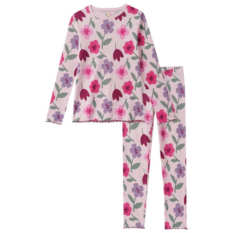 Mädchen Schlafanzug mit Rippstruktur von Yigga