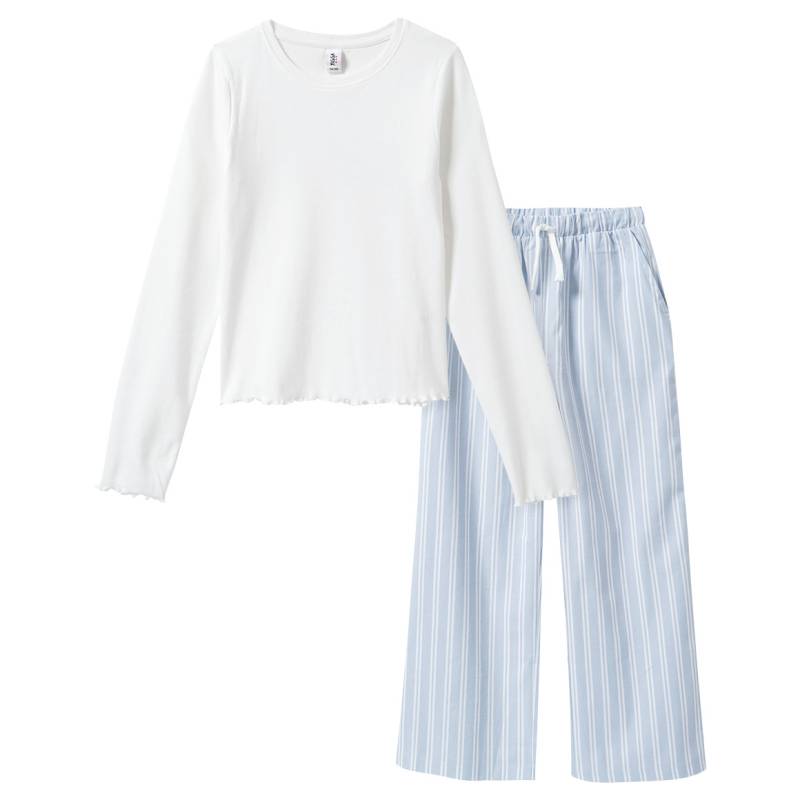 Mädchen Schlafanzug mit Rippstruktur von Yigga