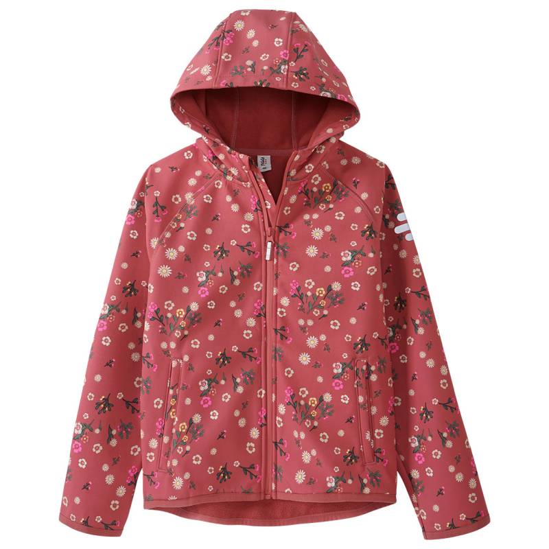 Mädchen Softshelljacke mit Blümchen-Print von Yigga