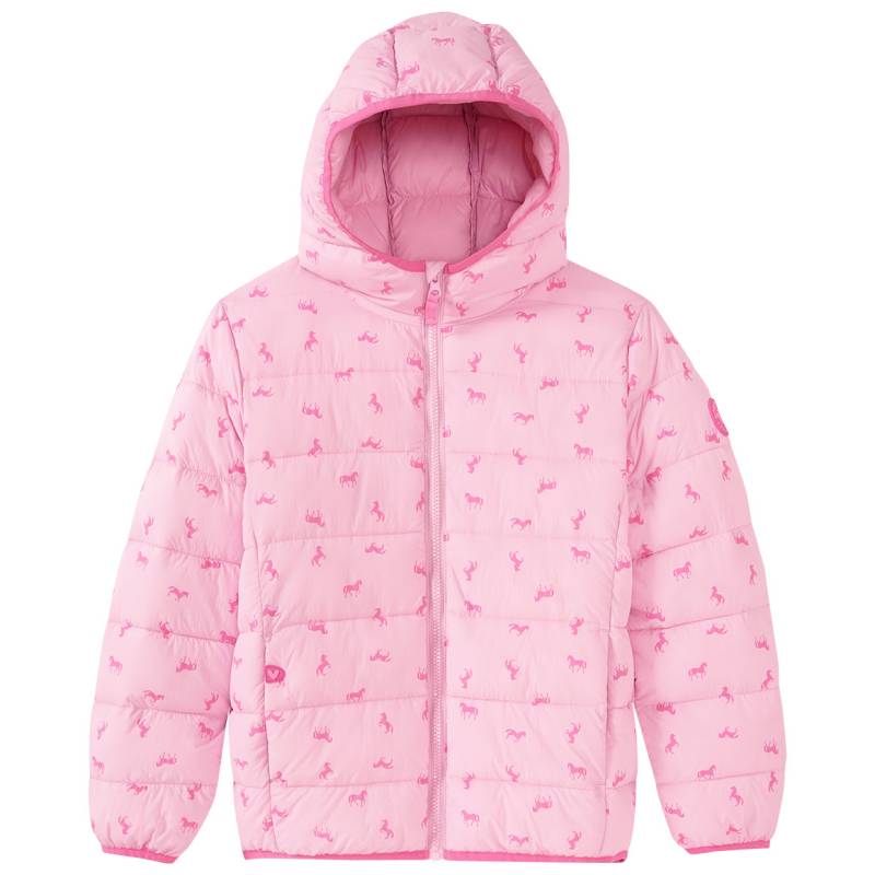 Mädchen Steppjacke mit Pferde-Allover von Yigga