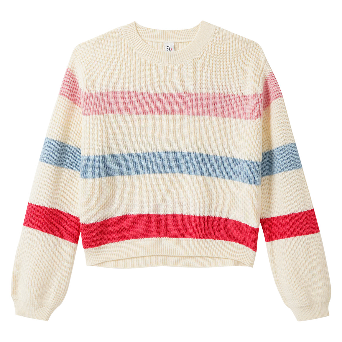 Mädchen Strickpullover mit Blockstreifen von Yigga