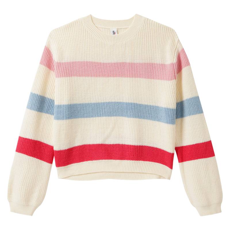 Mädchen Strickpullover mit Blockstreifen von Yigga