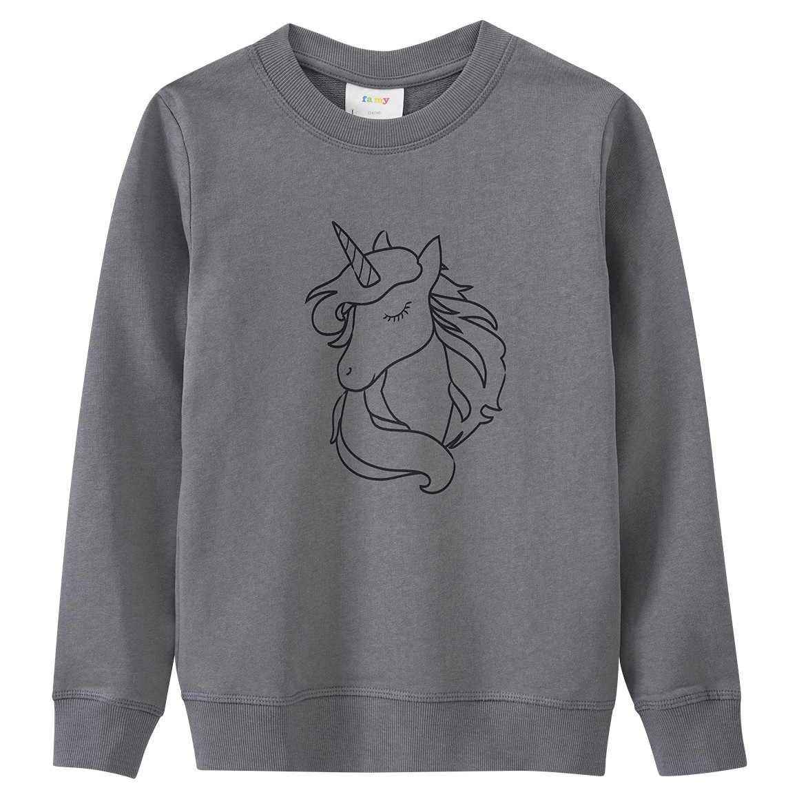 Mädchen Sweatshirt mit Einhorn-Print von Yigga