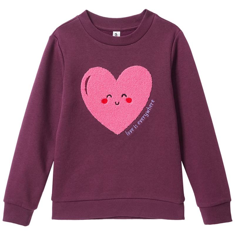 Mädchen Sweatshirt mit Herz-Applikation von Yigga