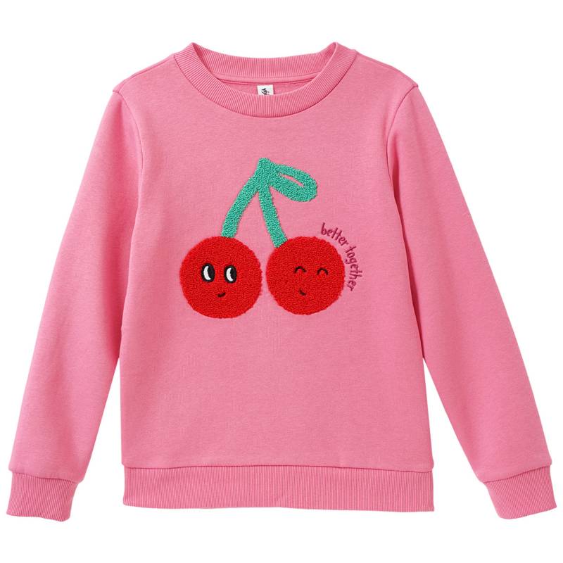 Mädchen Sweatshirt mit Kirsch-Applikation von Yigga