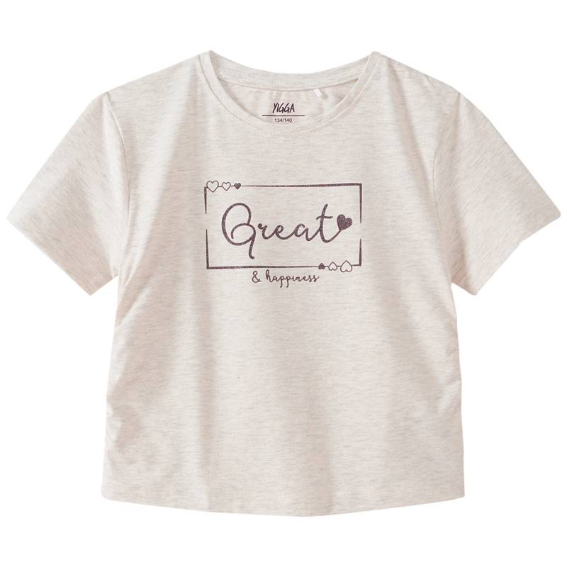 Mädchen T-Shirt mit Glitzer-Schriftzug von Yigga