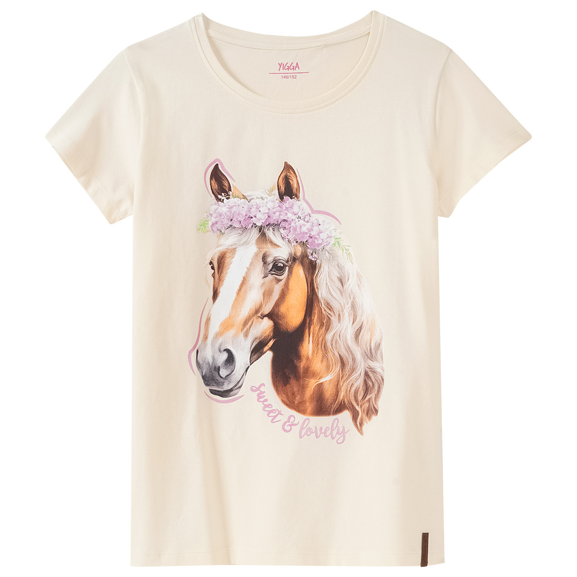 Mädchen T-Shirt mit Pferde-Motiv Mädchen T-Shirt mit Pferde-Motiv von Yigga