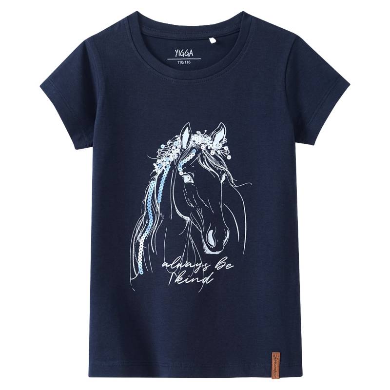 Mädchen T-Shirt mit Pferde-Motiv von Yigga