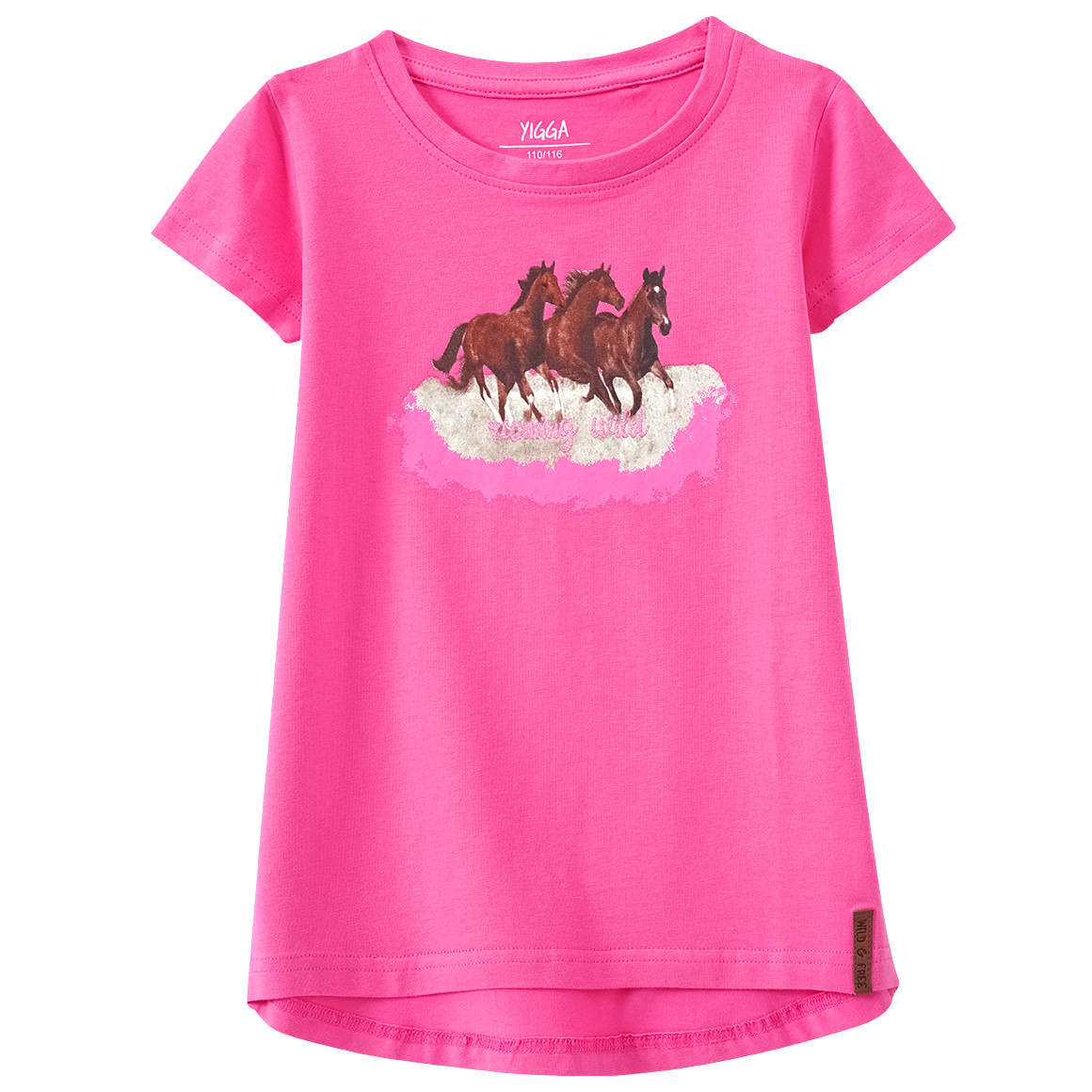 Mädchen T-Shirt mit Pferde-Motiv von Yigga