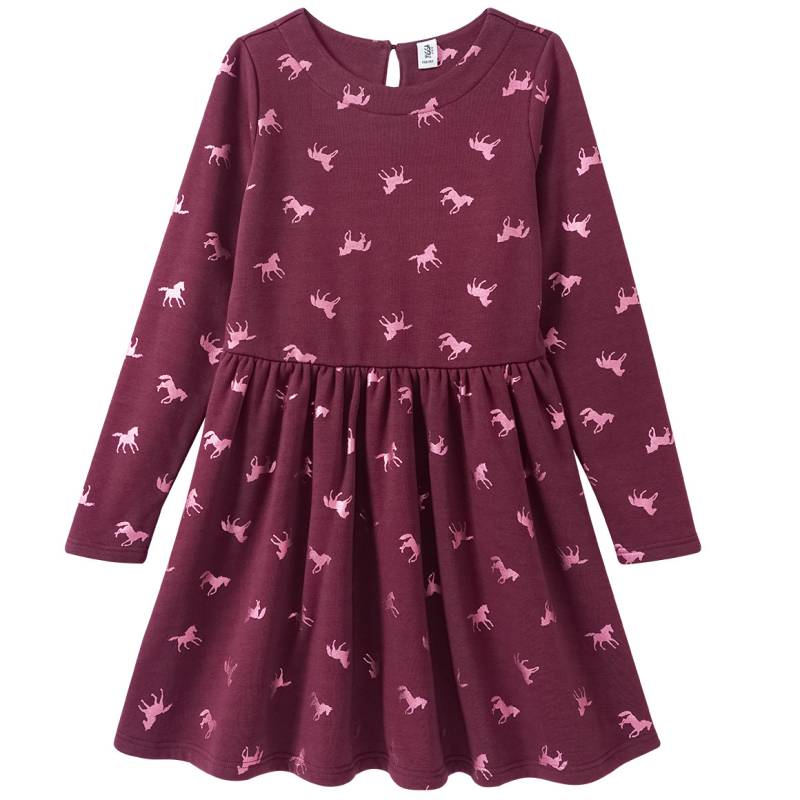 Mädchen Thermo-Kleid mit Pferde-Print von Yigga