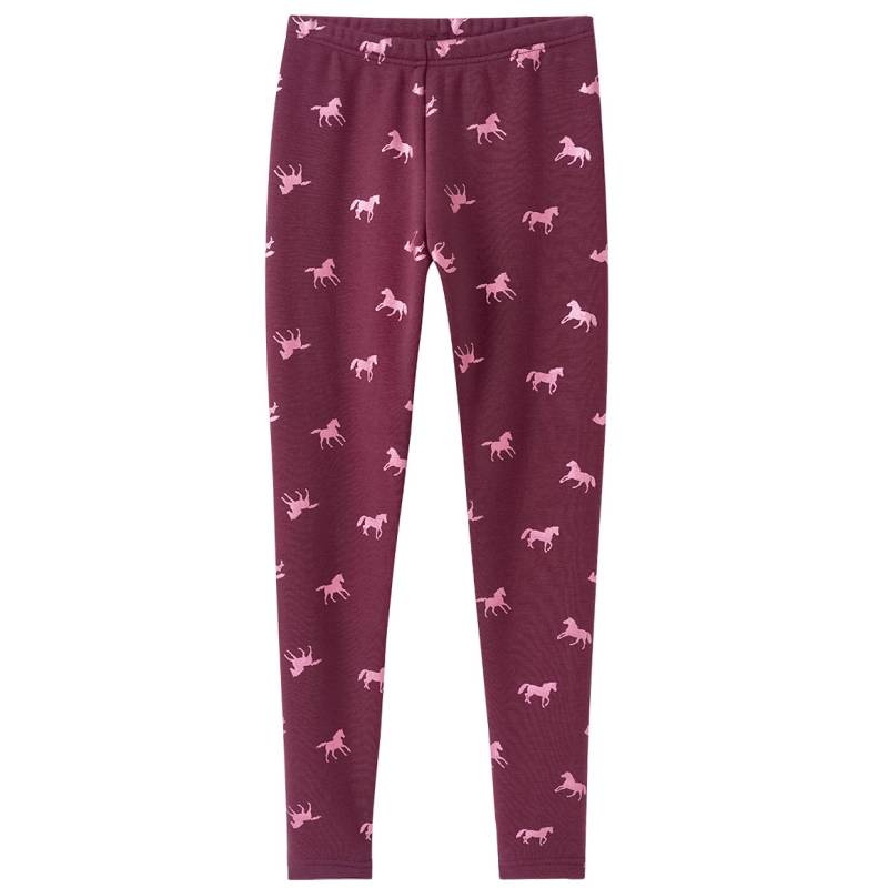 Mädchen Thermo-Leggings mit Pferde-Allover von Yigga