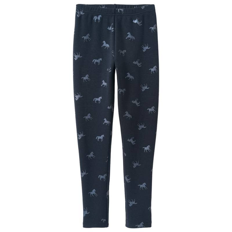 Mädchen Thermo-Leggings mit Pferde-Allover von Yigga