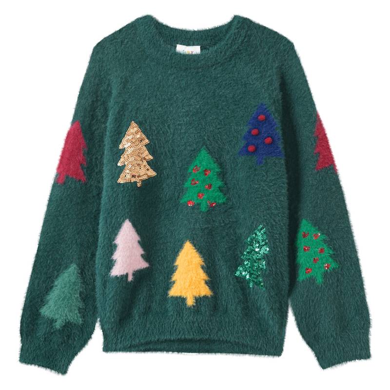 Mädchen Weihnachtspullover aus Federgarn von Yigga