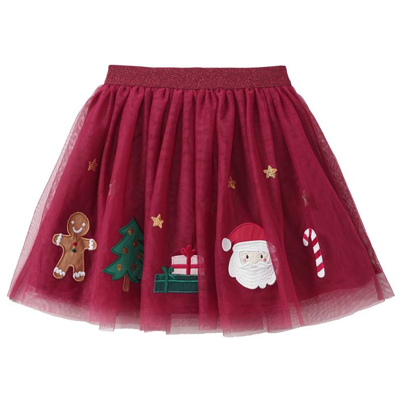 Mädchen Weihnachtsrock mit Applikationen von Yigga