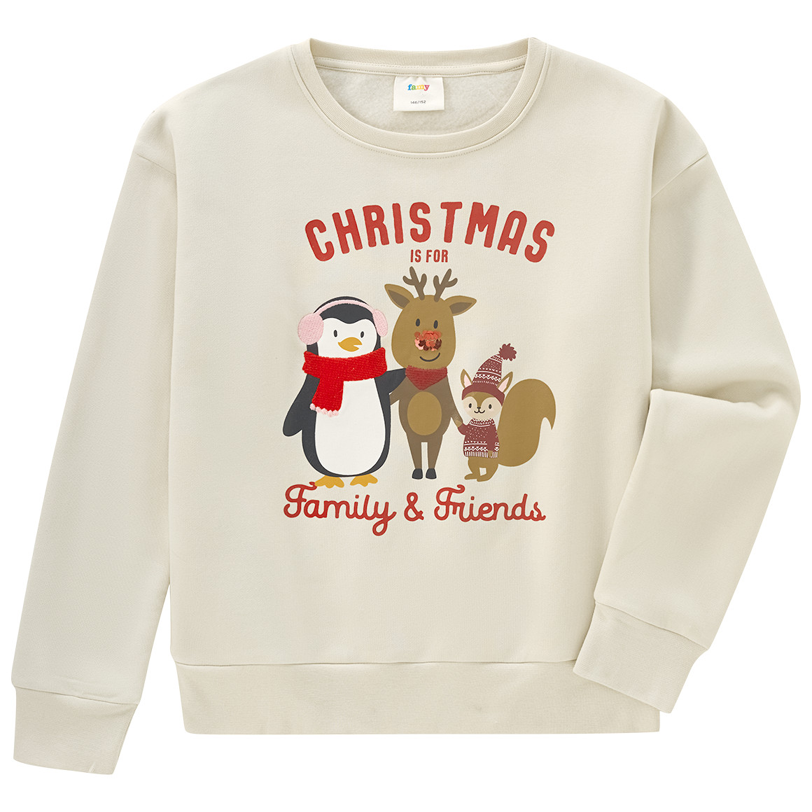 Mädchen Weihnachtssweatshirt mit Print von Yigga