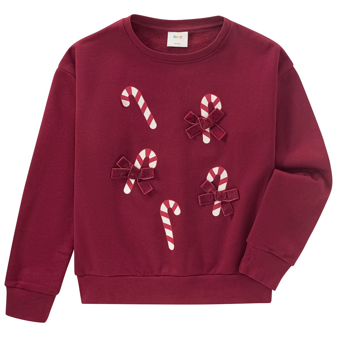 Mädchen Weihnachtssweatshirt mit Schleifen von Yigga