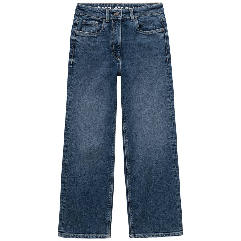 Mädchen Wide-Leg-Jeans mit verstellbarem Bund von Yigga