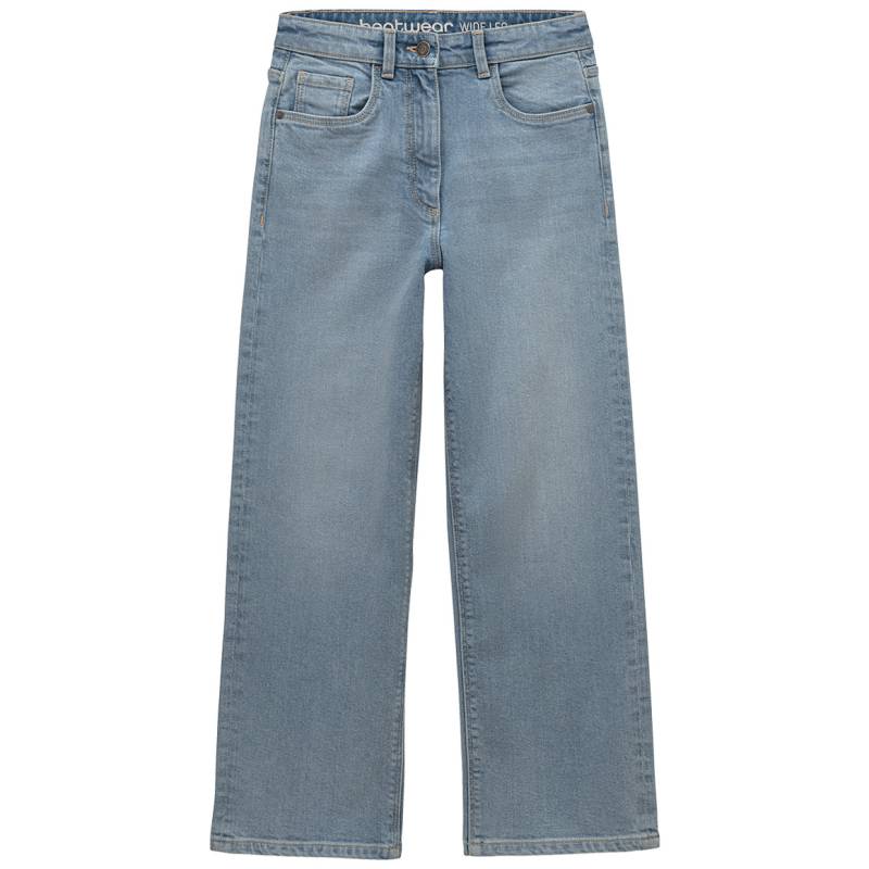 Mädchen Wide-Leg-Jeans mit verstellbarem Bund von Yigga