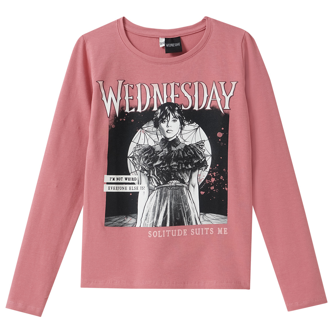 WEDNESDAY Langarmshirt mit großem Print von Yigga