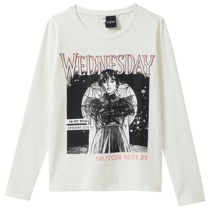 WEDNESDAY Langarmshirt mit großem Print von Yigga