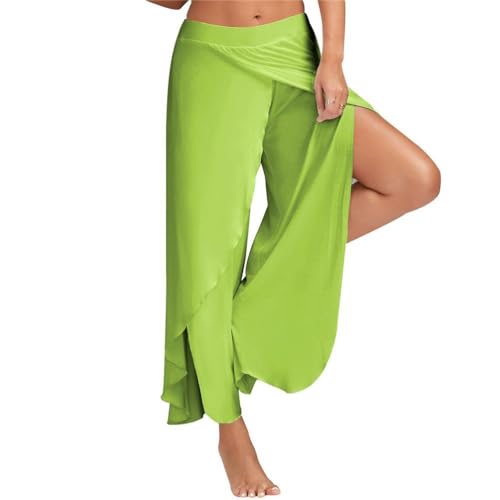 Hosen Damen Sporthose Yogahosen Sport Pumphose Haremshose Leichte Sommerhose Marlene Hose Grün M von Yigoo