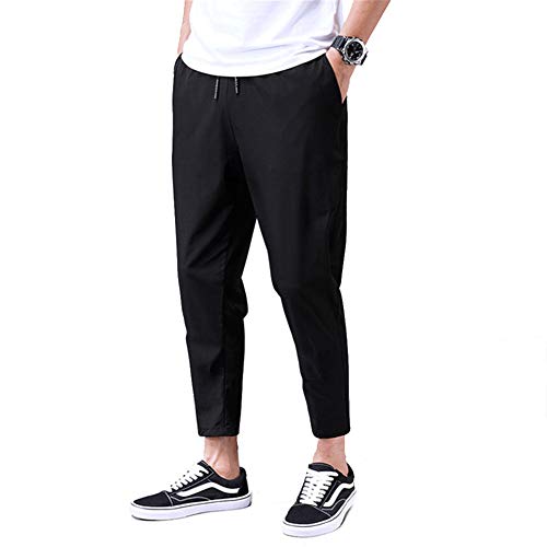 Sporthose Herren Damen Hosen Lang Sport Schnell Trockenen Joggen Hose Freizeithose Yogahosen Leichte Sommerhose Unisex Schwarz M von Yigoo