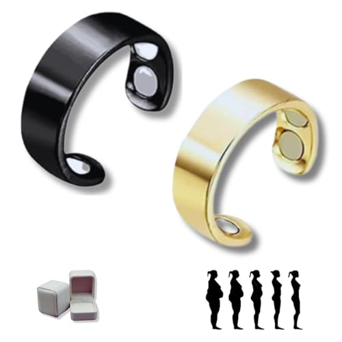 Yigoo Sömni ring gegen Wechseljahresbeschwerden Damen,Magnettherapie Ring für Entspannung, Schlaf & Akupressur,Verstellbarer mit Geschenkverpackung 2PS A4 von Yigoo
