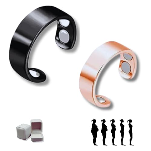 Yigoo Sömni ring gegen Wechseljahresbeschwerden Damen,Magnettherapie Ring für Entspannung, Schlaf & Akupressur,Verstellbarer mit Geschenkverpackung 2PS A5 von Yigoo