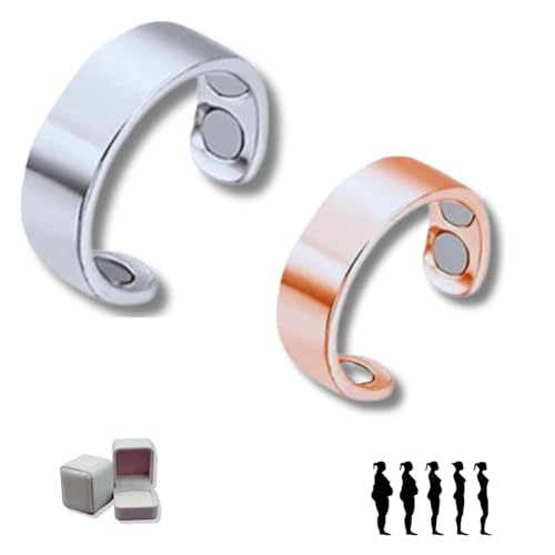 Yigoo Sömni ring gegen Wechseljahresbeschwerden Damen,Magnettherapie Ring für Entspannung, Schlaf & Akupressur,Verstellbarer mit Geschenkverpackung 2PS A6 von Yigoo