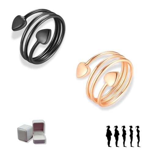 Yigoo Sömni ring gegen Wechseljahresbeschwerden Damen,Magnettherapie Ring für Entspannung, Schlaf & Akupressur,Verstellbarer mit Geschenkverpackung 2PS A6 von Yigoo