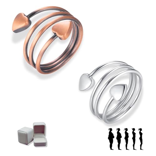 Yigoo Sömni ring gegen Wechseljahresbeschwerden Damen,Magnettherapie Ring für Entspannung, Schlaf & Akupressur,Verstellbarer mit Geschenkverpackung 2PS A6 von Yigoo