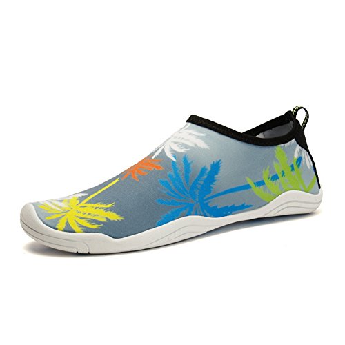 Yigoo Unisex Strandschuhe Aquaschuhe Schwimmschuhe Barfuß Schuhe Badeschuhe Wasserschuhe Surfschuhe für Damen Herren Grau 39 von Yigoo