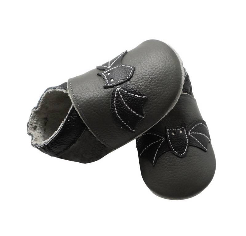Yihakids Baby Krabbelschuhe Lauflernschuhe Hausschuhe Lederschuhe Fledermaus Barfußschuh (atmungsaktiv, Rutschfest) aus 100 % echtem Leder von Yihakids