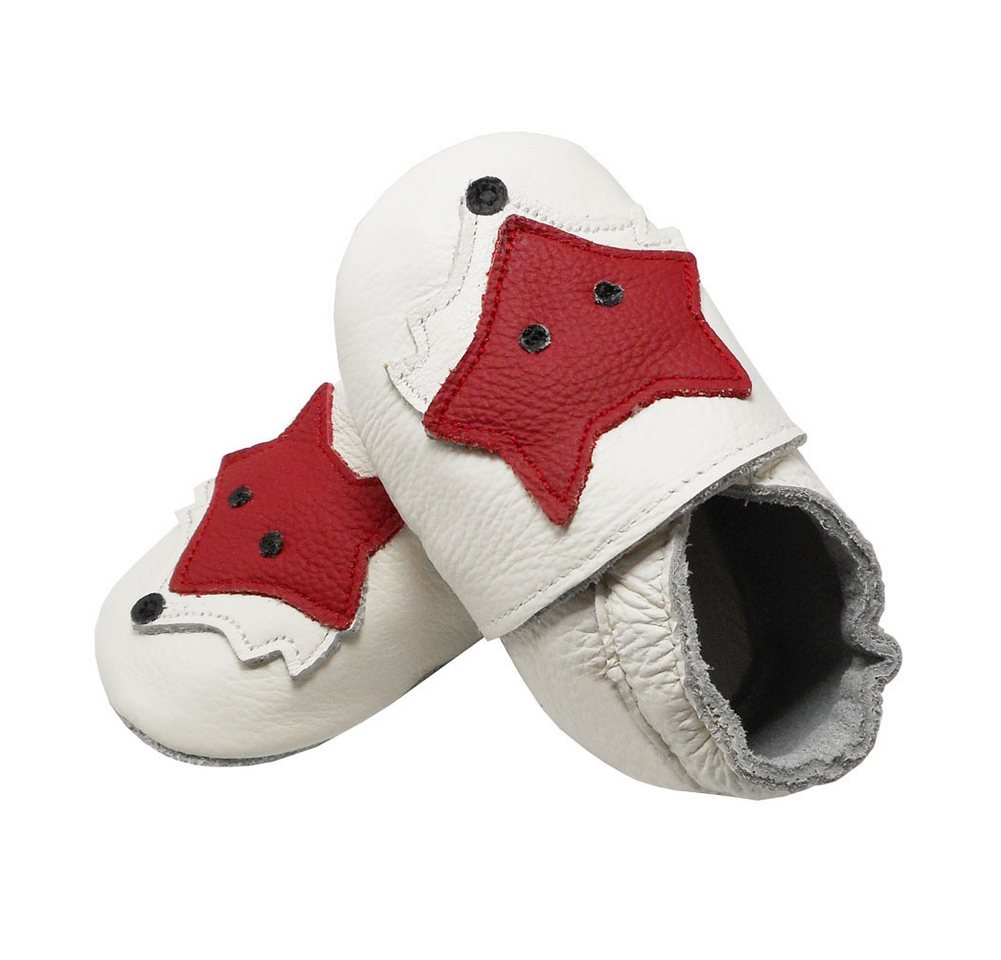 Yihakids Baby Krabbelschuhe Lauflernschuhe Hausschuhe Lederschuhe Fuchs Barfußschuh Babyschuhe aus 100 % echtem Leder von Yihakids