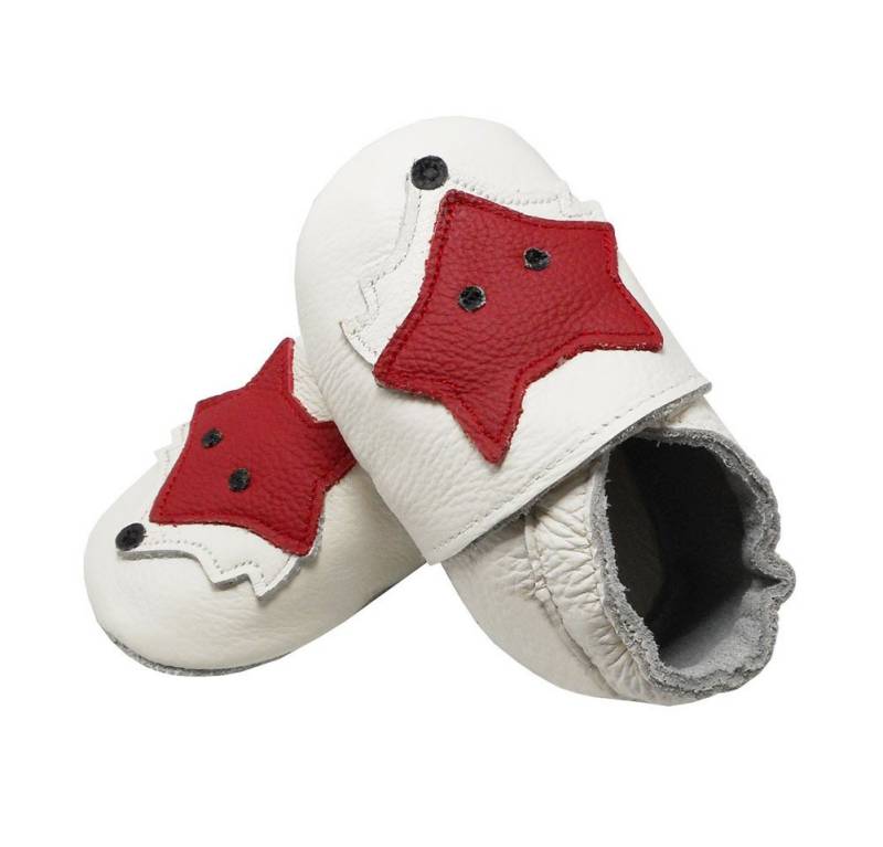 Yihakids Baby Krabbelschuhe Lauflernschuhe Hausschuhe Lederschuhe Fuchs Barfußschuh Babyschuhe aus 100 % echtem Leder von Yihakids