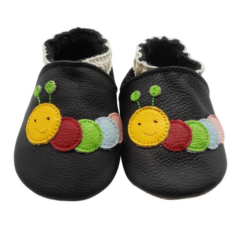 Yihakids Baby Krabbelschuhe Lauflernschuhe Hausschuhe Lederschuhe Raupe Krabbelschuh Rutschfest atmungsaktiv von Yihakids