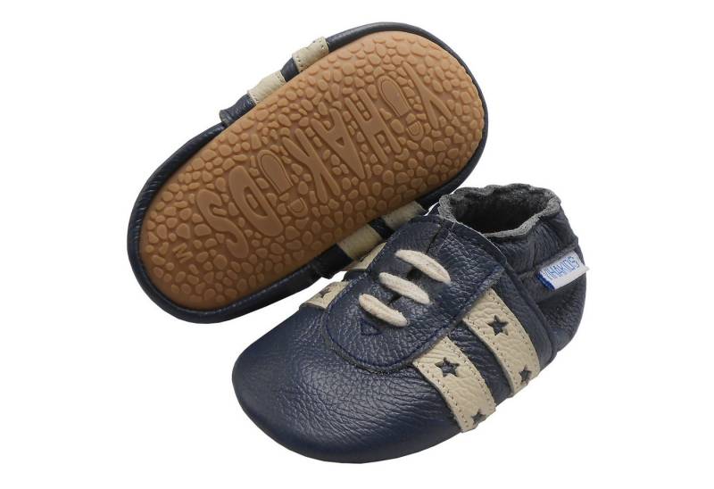 Yihakids Baby Krabbelschuhe für draußen mit Gummisohle Atmungsaktiv rutschfest Krabbelschuh Pannensicher von Yihakids