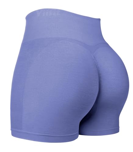 Yiifit Sport Short Damen Scrunch Butt Gym Yoga Hintern Heben Hohe Taille Workout Sport Shorts Lilac Small von Yiifit