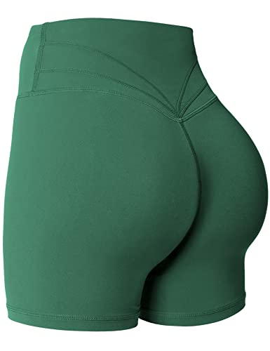 Yiifit Gym Shorts Damen Sport Shorts Booty Scrunch Hohe Taille Push Up Sommer Yoga Shorts Undurchlässig Kurze Hosen Celadon Large von Yiifit