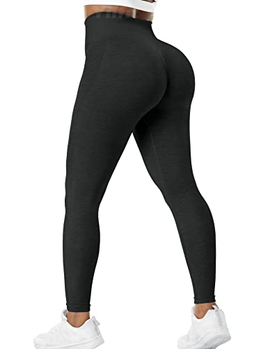 Yiifit Gym Leggings Damen Scrunch Butt Sport Leggings High Waist Sporthose Damen Push Up für Sport Yoga Fitness Workout Schwarz Medium von Yiifit