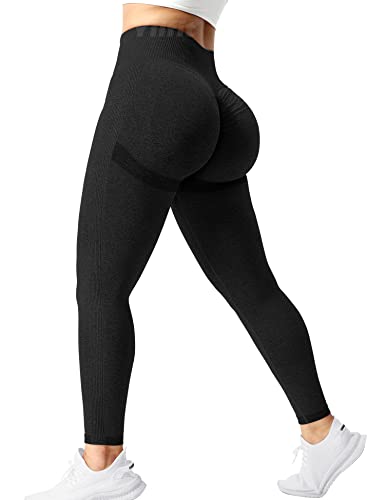 Yiifit Sports Leggings Damen Scrunch Butt High Waist Push Up Gym Fitness Sporthose, Schwarz Small von Yiifit