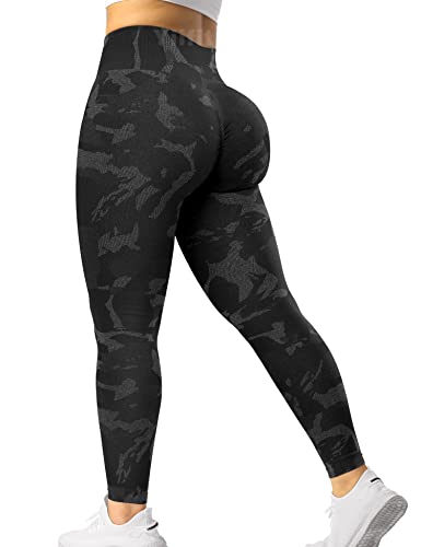 Yiifit Sports Leggings Damen Scrunch Butt High Waist Push Up Gym Fitness Workout Leggings Schwarz, Large von Yiifit