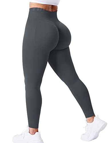 Yiifit Sports Leggings Damen Scrunch Butt Push Up Gym Fitness Sporthose,Dunkel Grau Small von Yiifit